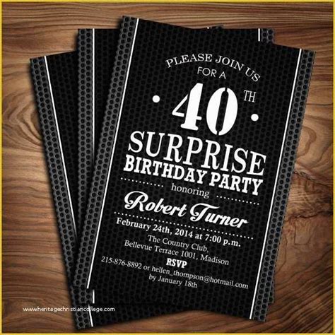 40th Birthday Invitation Templates Free Printable Of 24 40th Birthday