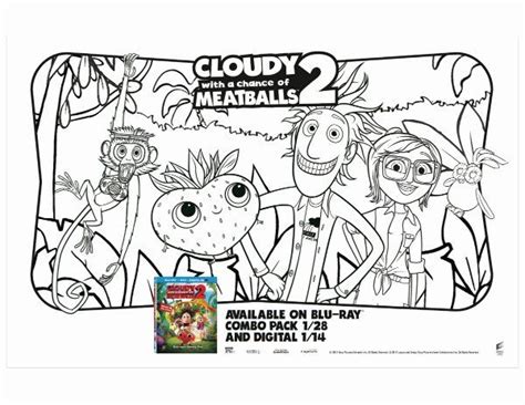 Theres a page per track, and each design is created out of references from the lyrics for fellow chance fans to identify. Cloudy with A Chance Of Meatballs Coloring Page Luxury ...