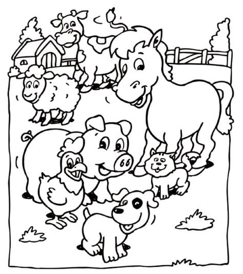 Farm Animals Coloring Pages Printable Fun For Kids