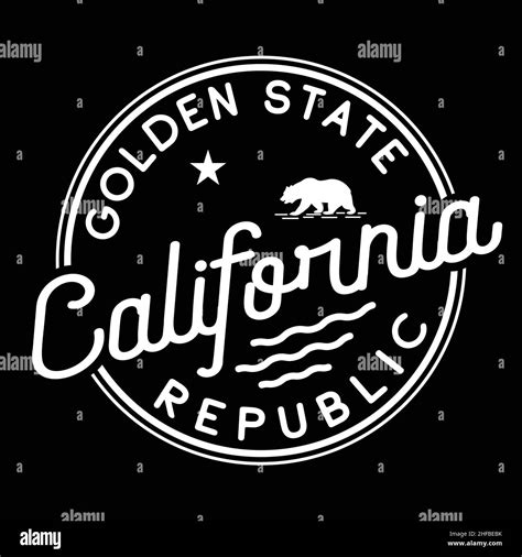 California Logo Golden State Design Template Vector And Illustration