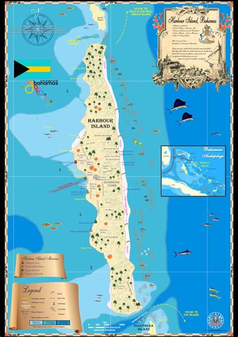 Map Of Harbour Island Bahamas Hiking In Map