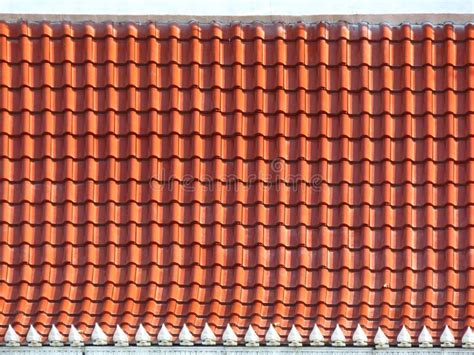 Roofing Texture Orange Corrugated Tile Element Of Roof Seamless