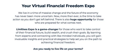 Limitless! The Financial Freedom Expo