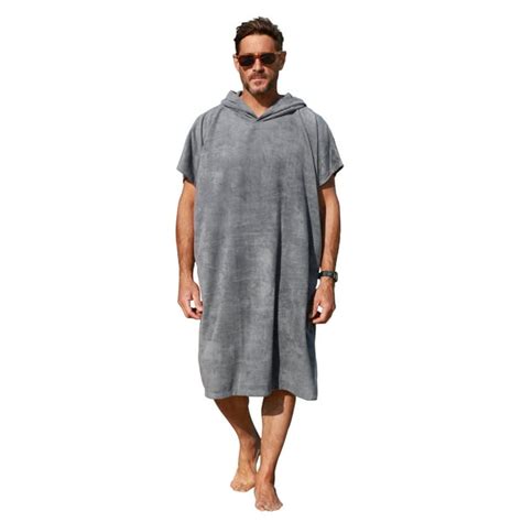 Surf Poncho Changing Towel Robe For Adults Men Women Hooded Wetsuit