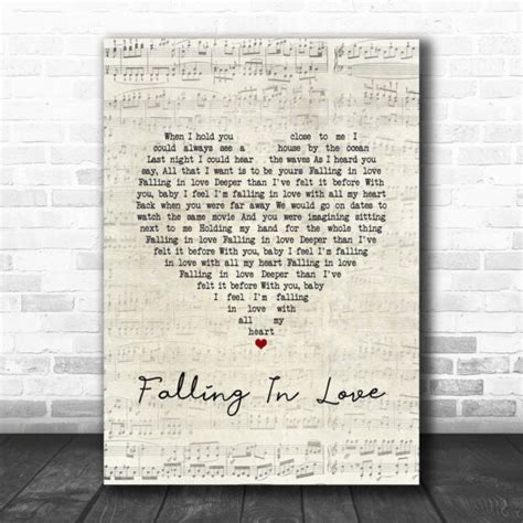 Cigarettes After Sex Falling In Love Script Heart Song Lyric Art Print Daymira™ Wear For