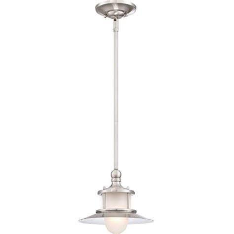 Quoizel brown lattice ceiling pendant. Quoizel NA1510BN New England 1-Light Mini Pendant, Brushed ...