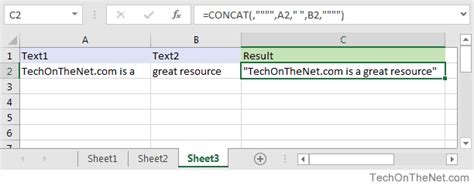 Ms Excel How To Use The Concat Function Ws