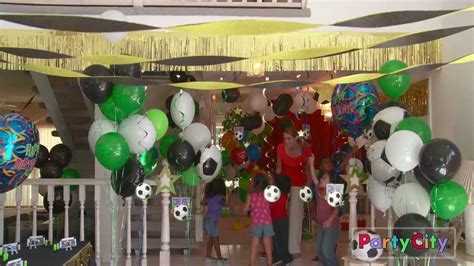 There are so many awesome ideas that you can use to create a stellar party that will be the best in game! Soccer Theme Birthday Party Ideas from Party City - YouTube