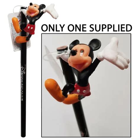Disneyland Paris Mickey Mouse 3d Shaped Character Pencil Topper Disney