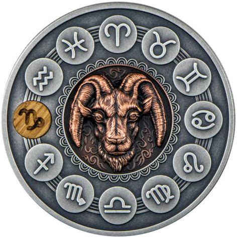 W czasach, gdy podzielono ekliptykę na znaki zodiaku, punkt barana, który rozpoczyna znak barana, znajdował się w obrębie współczesnego gwiazdozbioru barana. Koziorożec, 1 dolar, Seria: Znaki Zodiaku