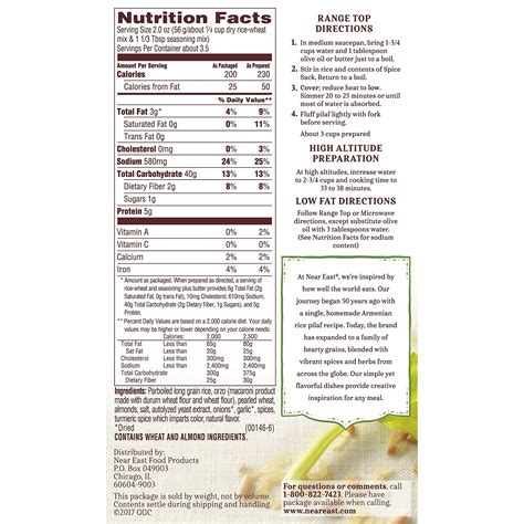 My favorite is wheat pilaf and my husband loves the chicken rice. Whjeat Pilaf Near East - Near East Rice Pilaf Mix Garlic Herb Calories Nutrition Analysis More ...