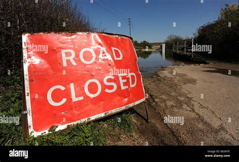 General Stock Flood Warning Signs Stock Photo Alamy