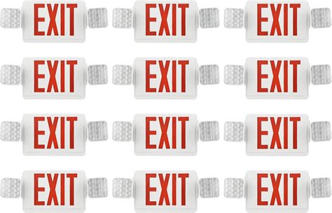 Buy Exitlux 12 Packs Led Exit Sign With Emergency Lights And Back Up