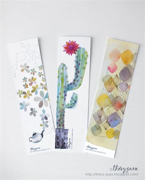 Since our cactus is fake, you could even add them to the top of the. Lunatique Illustration papier aquarelle signet - fleur ...