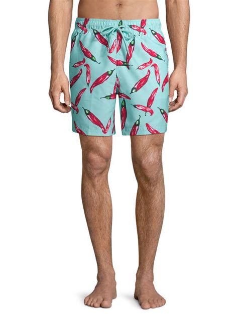 buy george men s and big men s 6 novelty swim trunk with chili pepper up to size 3xl online