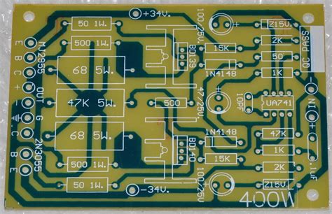 Board with low impedance copper ground plane and excellent bypassing is necessary for the sa50ce to function properly. Power Amplifier 400 Watt using IC741 and MJ2955/3055 - Electronic Circuit