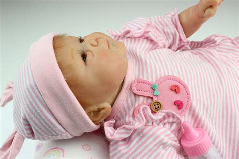 Icradle Real Life Reborn Baby Girl Doll 18inch 45cm Soft Silicone