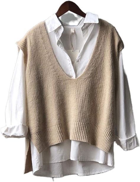 outwears spring sleeveless sweater vest women jumper v neck pullovers outerwear sleeveless