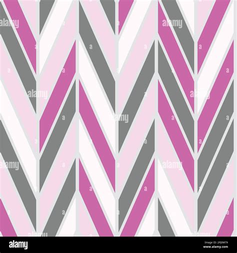 Seamless Vector Geometric Zigzag Pattern Pink And Grey Chevron