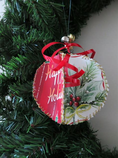 Diy Christmas Craft Ornaments From Recycled Greeting Cards Holidappy