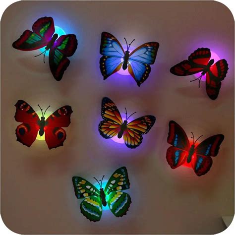 Butterfly Mini Night Lights Colorful Changing Butterfly Led Night Light
