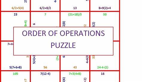 Search Results for “Worksheets Order Of Operations Puzzle” – Calendar 2015