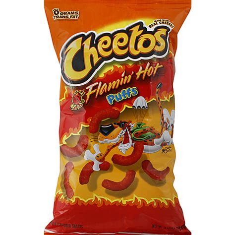 Cheetos Cheese Flavored Snacks Puffs Flamin Hot Shop Edwards Food Giant