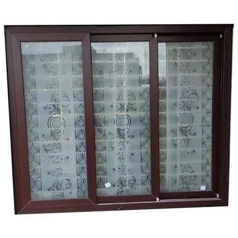 Power Coated Brown Aluminium Glass Domal Sliding Window At Rs 300sq Ft