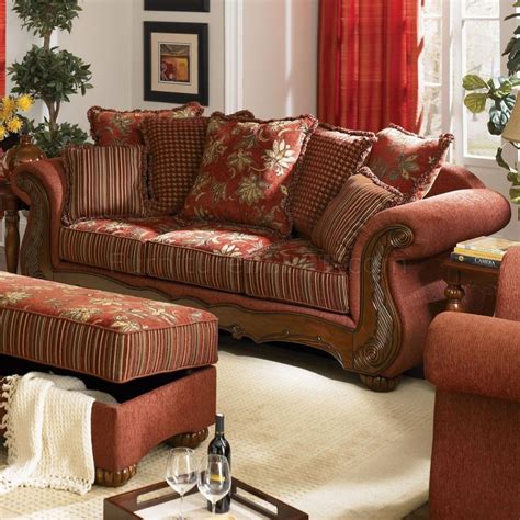 Usually a combination of a sofa and loveseat (sometimes sectional, sofa and loveseat), living room sets are a great way to decorate your home with pieces that fit perfectly together. Chenille Fabric Traditional Living Room Savona U142 Red