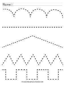 To draw a straight line: Tracing Lines Pre-K - Kindergarten Worksheet | Lesson Planet