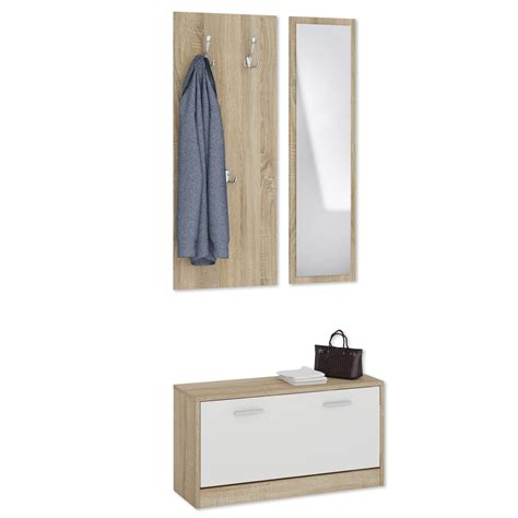 Garderobenset padura aus wildeiche bianco modern pharao24 de. 12 Lieblich Fotos Von Garderoben Set Roller