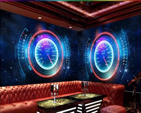 Beibehang Wallpapers For Living Room Modern Technology Blue Starry Car