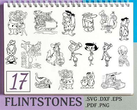 Flinstones Svg Pebbles And Bambam Svg Cartoon Clipart For Cricut Or