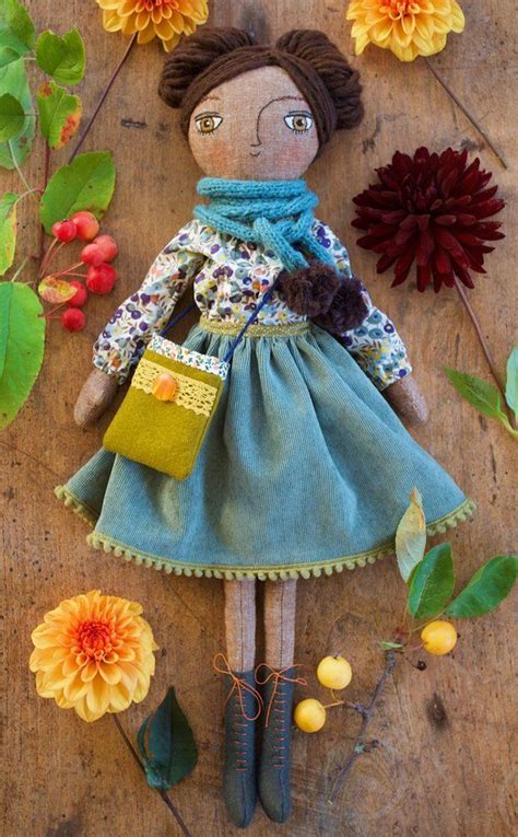 Handmade Fabric Heirloom Doll Cloth Doll Textile Doll Etsy Uk