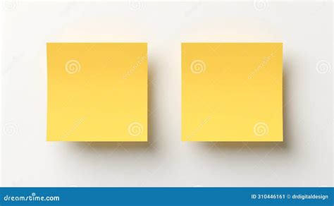 Two Yellow Square Paper Notes on a White Background. Brainstorming