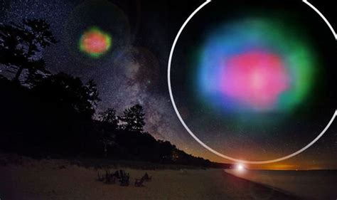 ufo sighting ‘rainbow coloured alien craft spied over lake michigan weird news uk