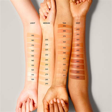 Skin Shade Chart Il Makiage Foundation Shade Range