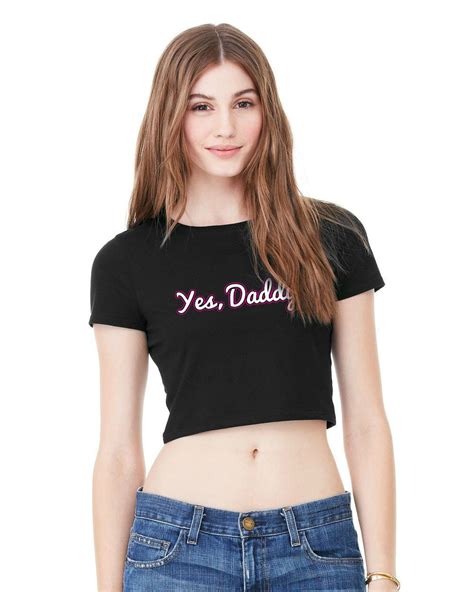 new ddlg yes daddy crop top etsy