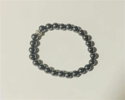 Hematite 8mm Round Crystal Bead Bracelet The Magic Is In You