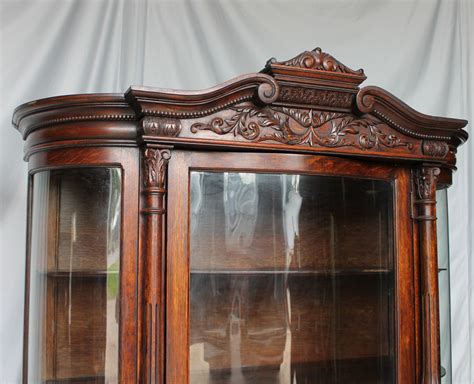 Thinking about adding glass cabinet doors in your kitchen? Bargain John's Antiques | Oak China Curio Cabinet ...