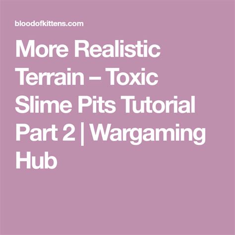 More Realistic Terrain Toxic Slime Pits Tutorial Part 2 Tutorial