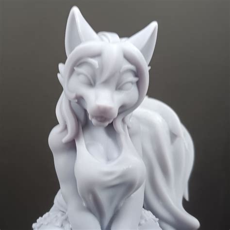 sexy wolf girl 3d printed resin model kit etsy