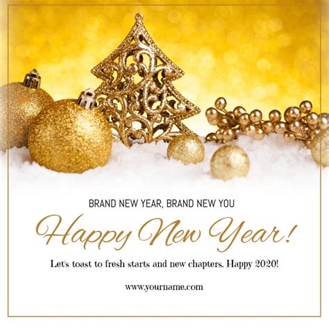 Copy Of Happy New Year Greeting Template Postermywall