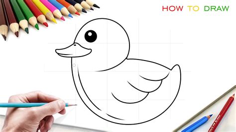 Cara Menggambar Bebek Kecil Yang Sederhana Mudah Dan Lucu 2 Youtube