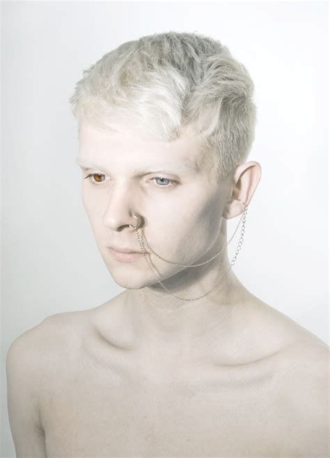 Handsome Albino Model Beautiful The Piercing Is Perfect On This Model