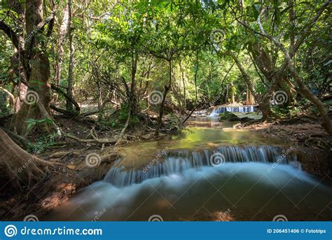 Waterfall Green Forest River Stream Landscape Waterfall Hidden In The