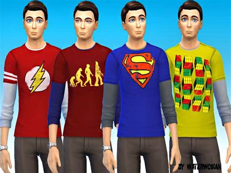 Big Bang Theory Sheldon Coopers Shirts Akisima Sims Blog The Sims