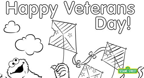 Coloring page free printable holidays kid crafts veteran's day veterans day card. Veterans Day Coloring Page Printable | Sesame Street | PBS ...