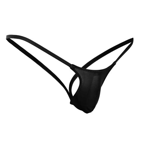 Mens Low Rise Jockstrap Open Back Bikini G String Micro Thong Underwear