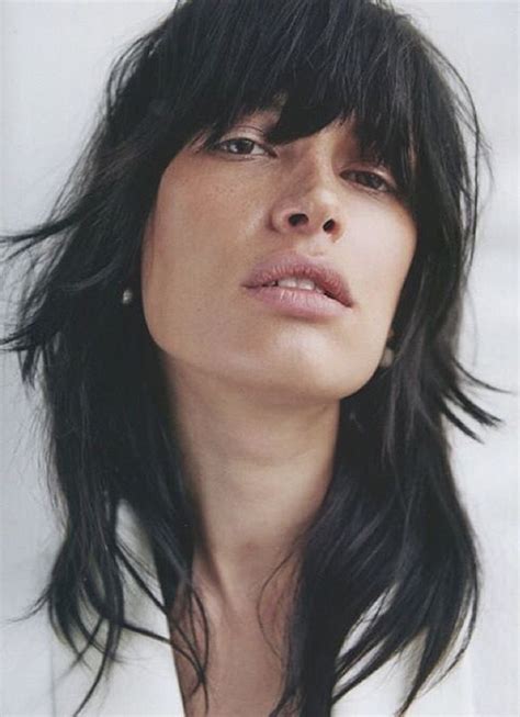 The trendiest medium length hairstyle with bangs is the layered lob with soft shaggy bangs because it suits everyone and can be styled in various ways. 50 Layered Hairstyles With Bangs